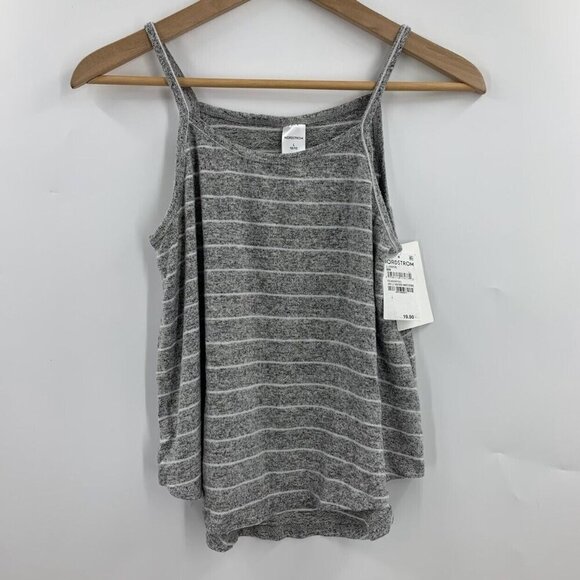 Nordstrom Girls Classic Relaxed Striped Thin Strapped Tank Top Size L NWT - Picture 1 of 11